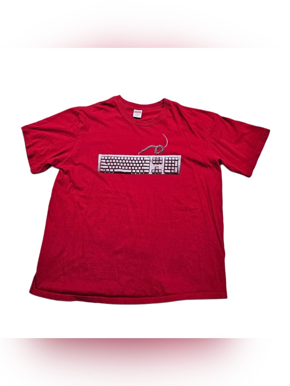 Supreme Keyboard Tee Red SS19 Box Logo Graphic T-Shirt Men XL Vtg 2019 Authentic